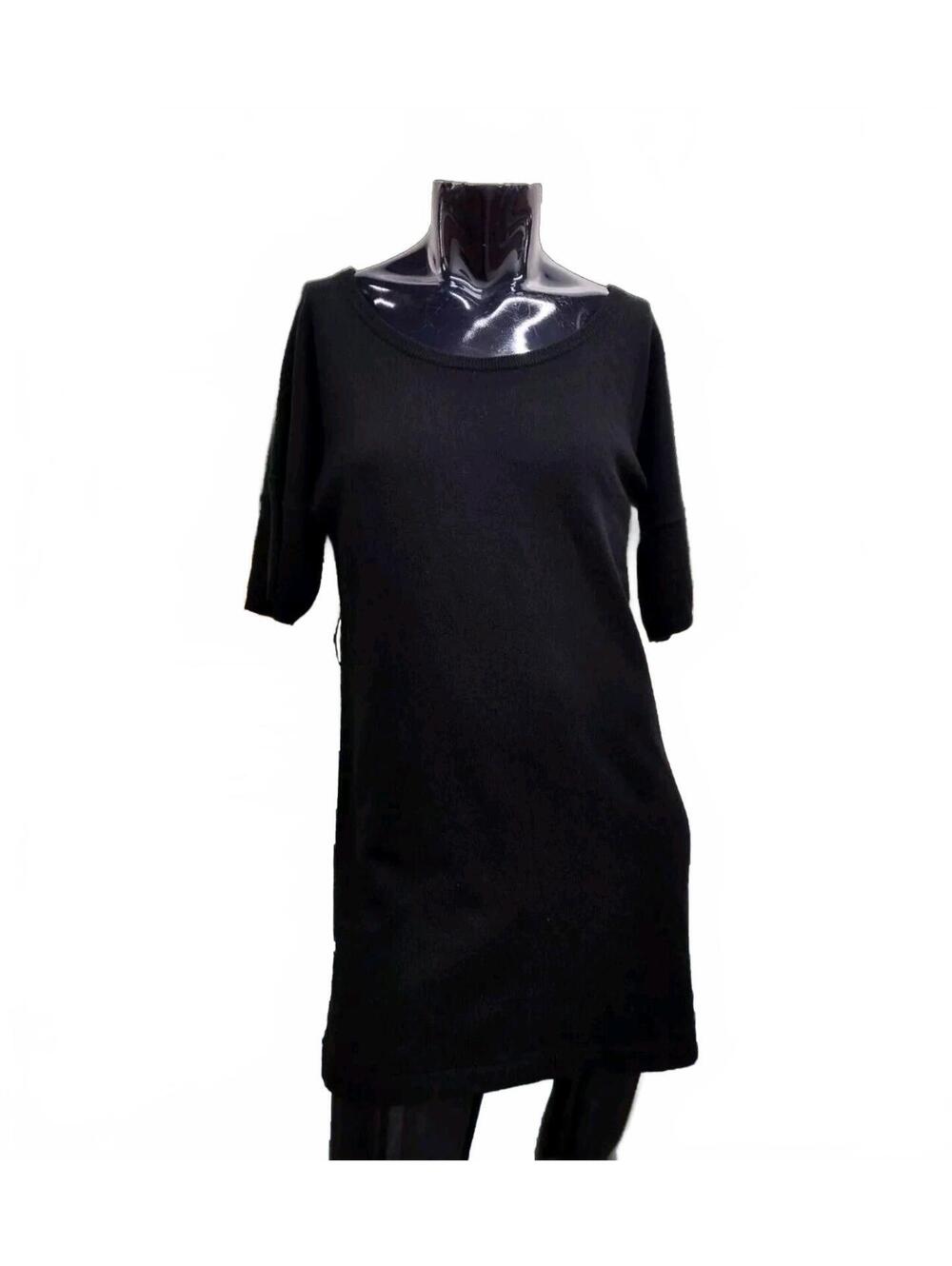 JUICY COUTURE Black Sleeve Dress BOXY SHIRT Warm SWEATER Size M/L CASHMERE BLEND